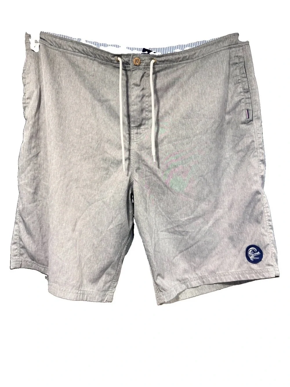 O'Neill Men's Gray Hybrid Shorts with Drawstring Waist Size 38